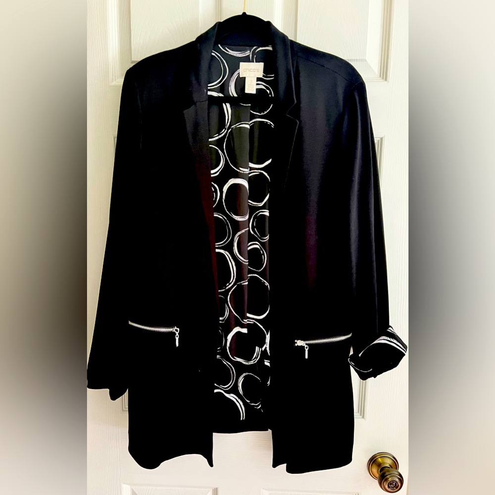 H P 🎊🎉 CHICO’S Black Blazer